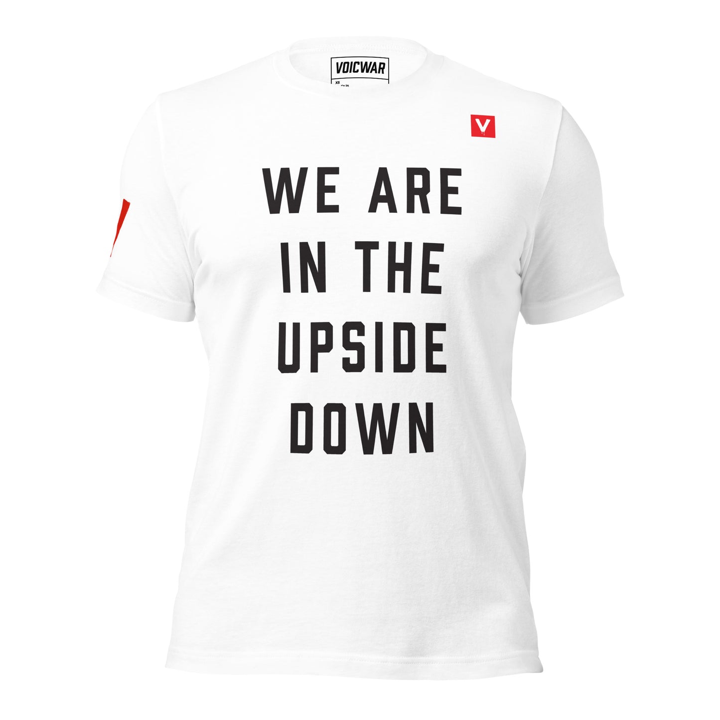 Upside Down flag distress signal anti-authoritarian protest t-shirt — VOICWAR