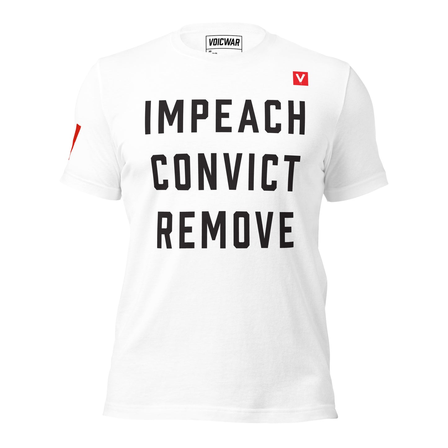 Impeach Convict Remove constitutional accountability protest t-shirt — VOICWAR