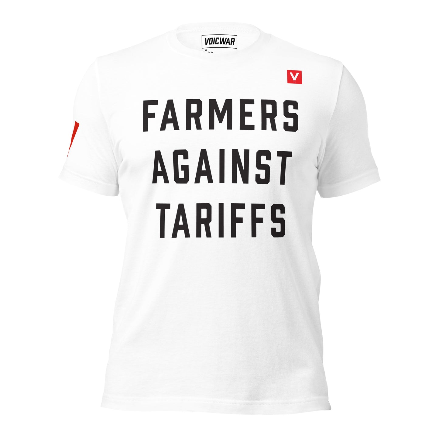 Farmers Against Tariffs agricultural trade policy protest t-shirt — VOICWAR