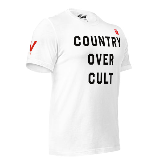 Country Over Cult anti-MAGA democracy protest t-shirt — VOICWAR