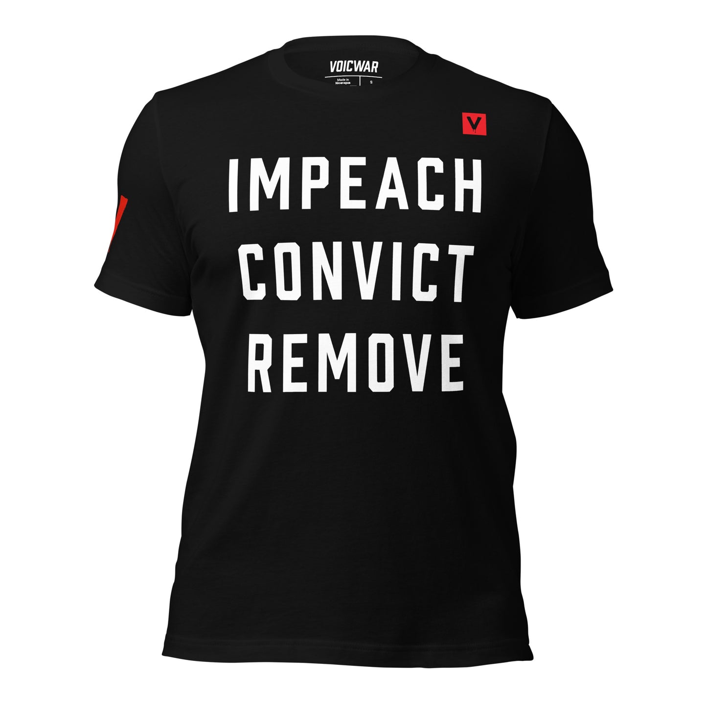 Impeach Convict Remove constitutional accountability protest t-shirt — VOICWAR