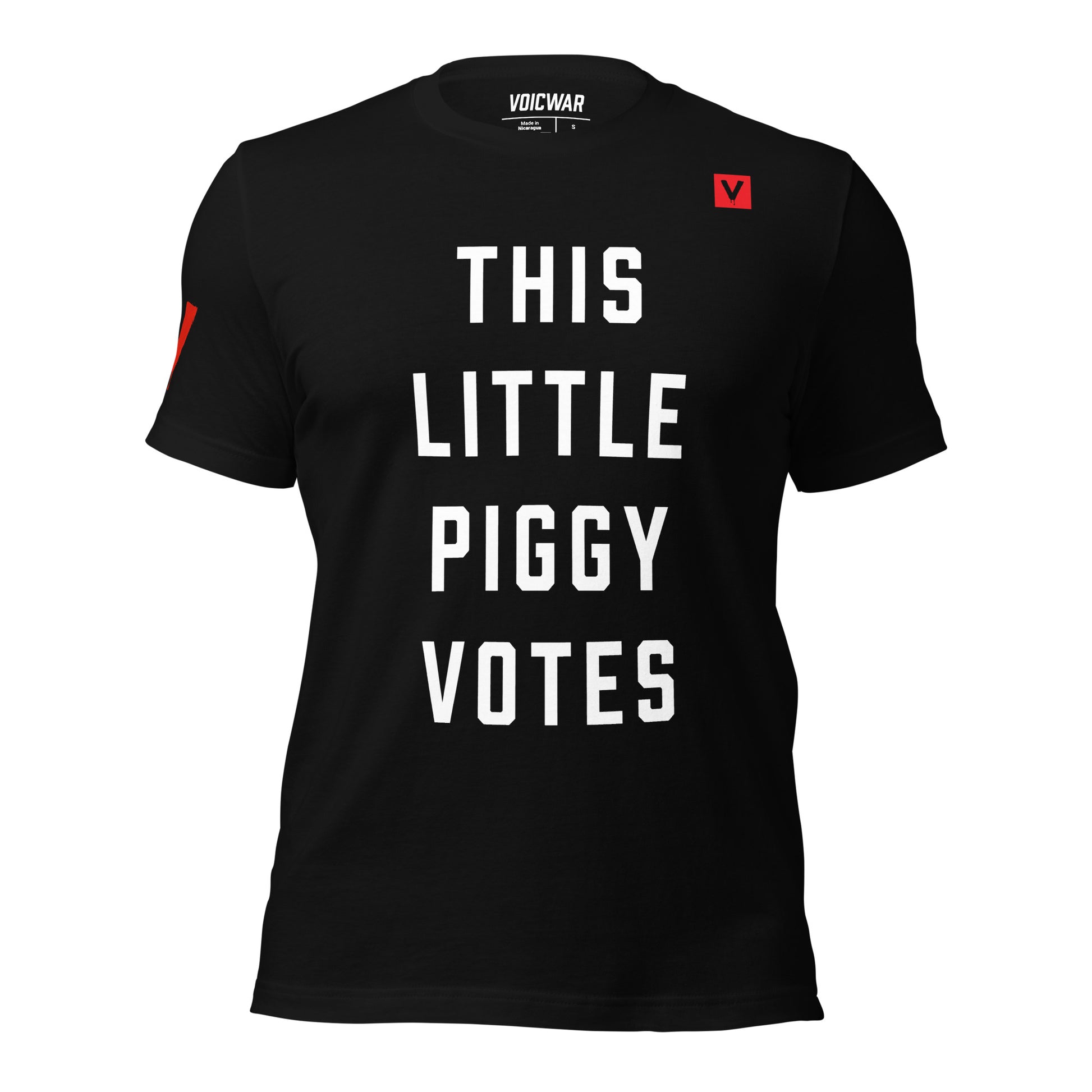 This Little Piggy Votes voter engagement protest t-shirt — VOICWAR