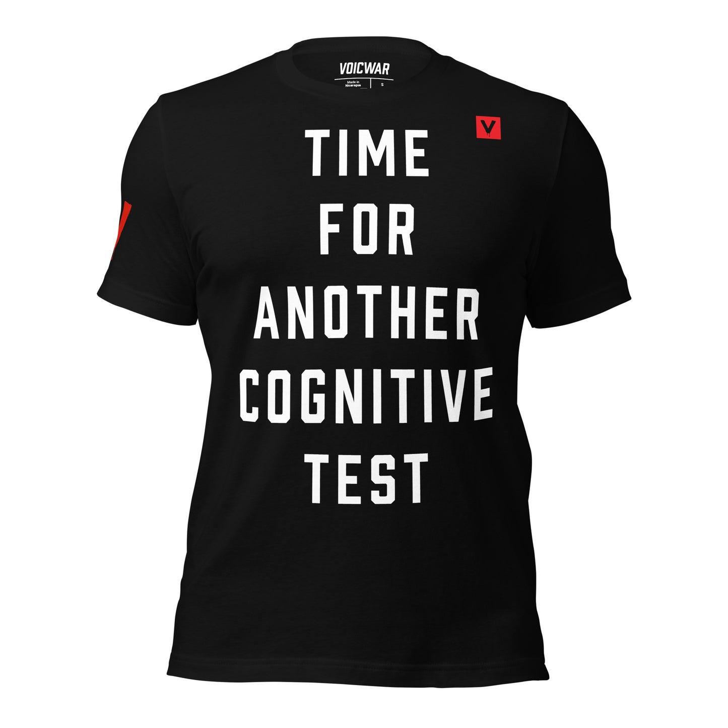 Time for Another Cognitive Test political satire protest t-shirt — VOICWAR