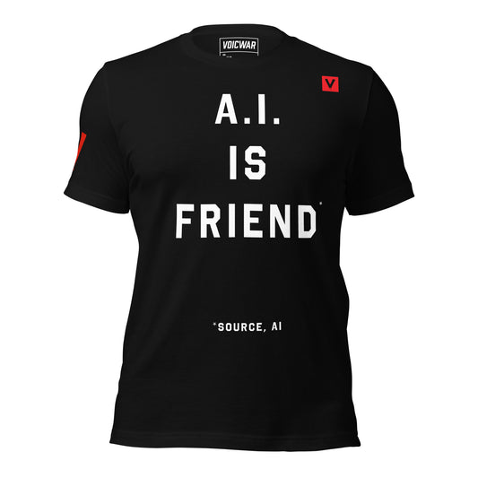 AI is Friend tech ethics digital rights protest t-shirt — VOICWAR