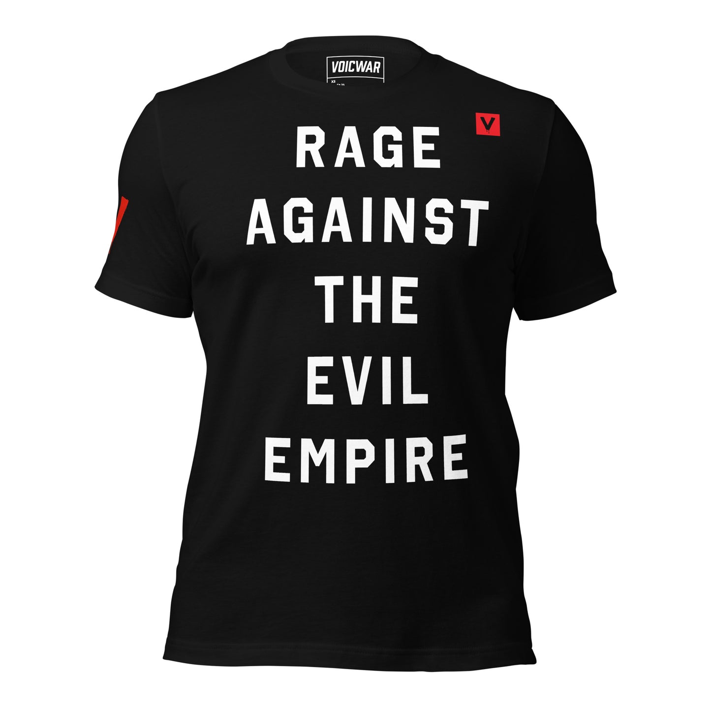 Rage Against the Evil Empire anti-authoritarian rock protest t-shirt — VOICWAR