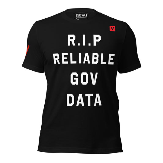 RIP Gov Data open government data accountability protest t-shirt — VOICWAR