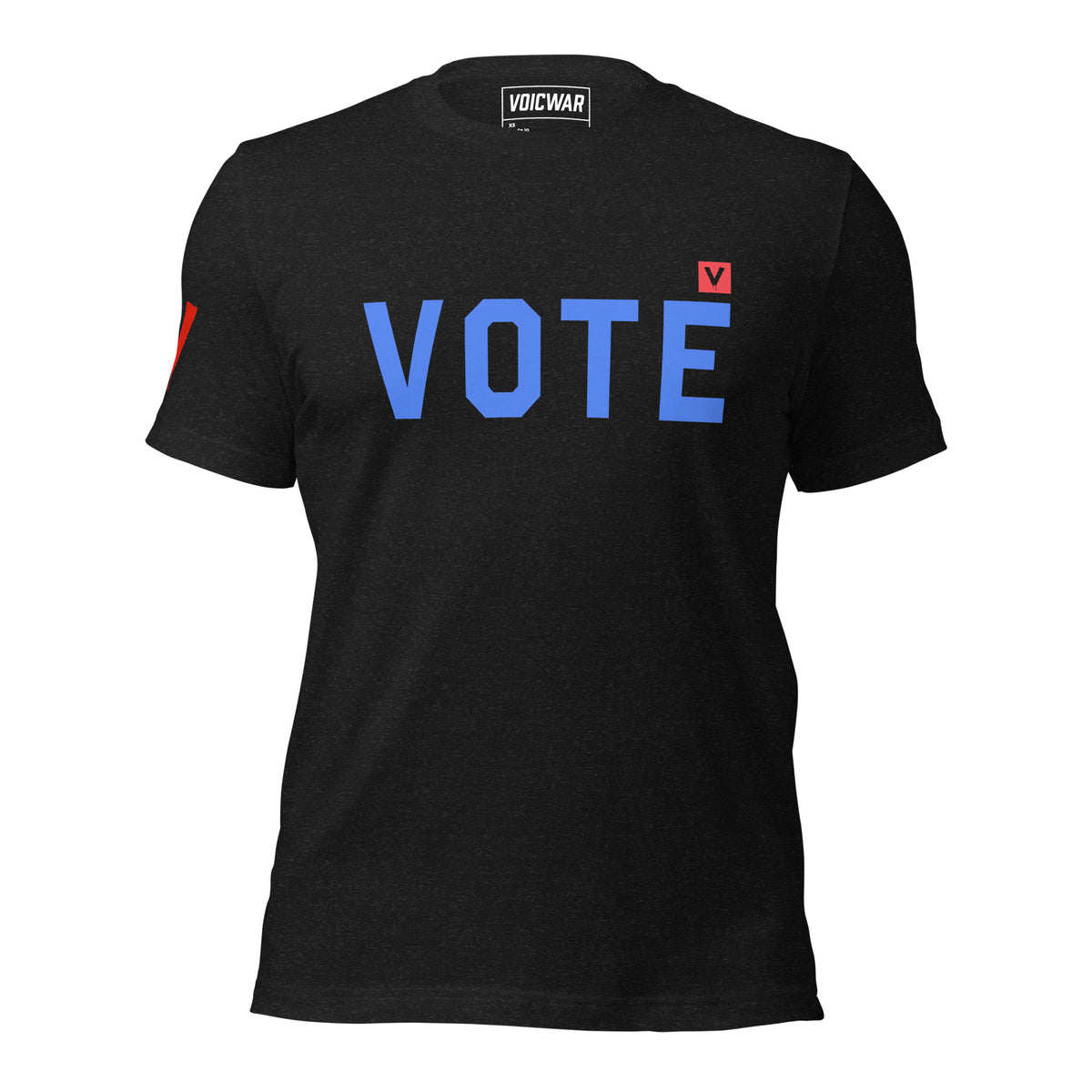 Blue VOTE get-out-the-vote protest t-shirt by VOICWAR