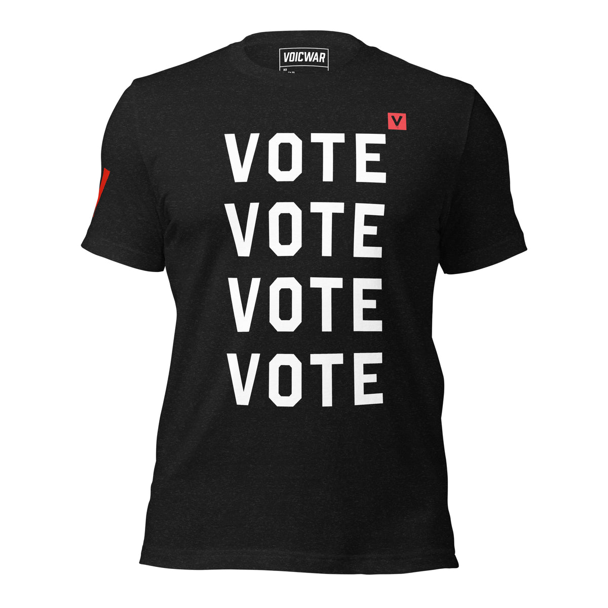 Vote Vote Vote repeated-word voting protest t-shirt by VOICWAR