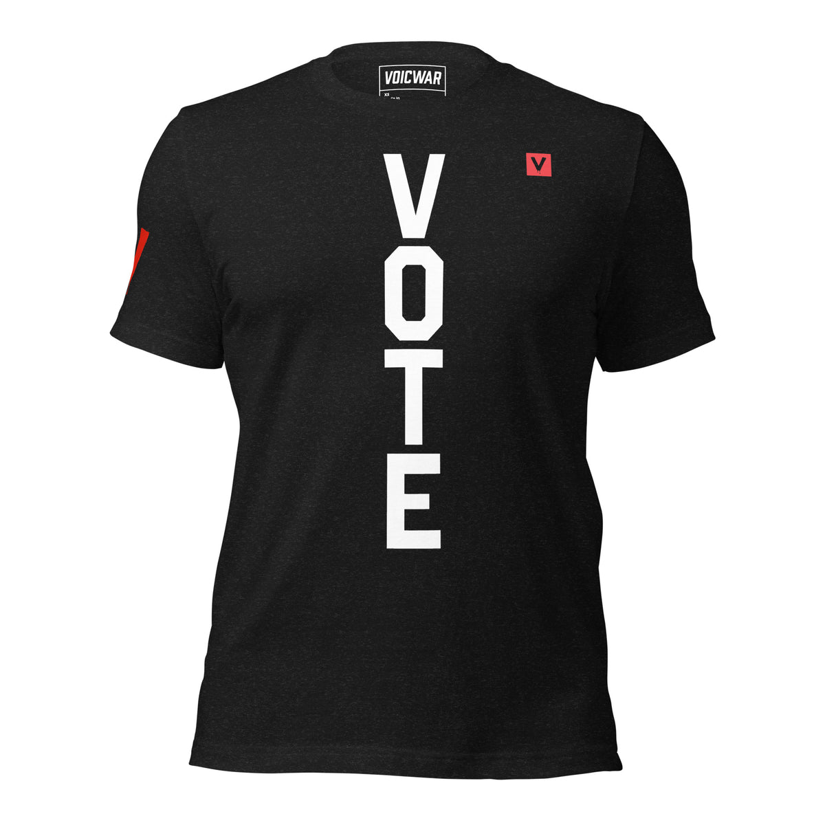 Vote Tower vertical-letter voting protest t-shirt by VOICWAR