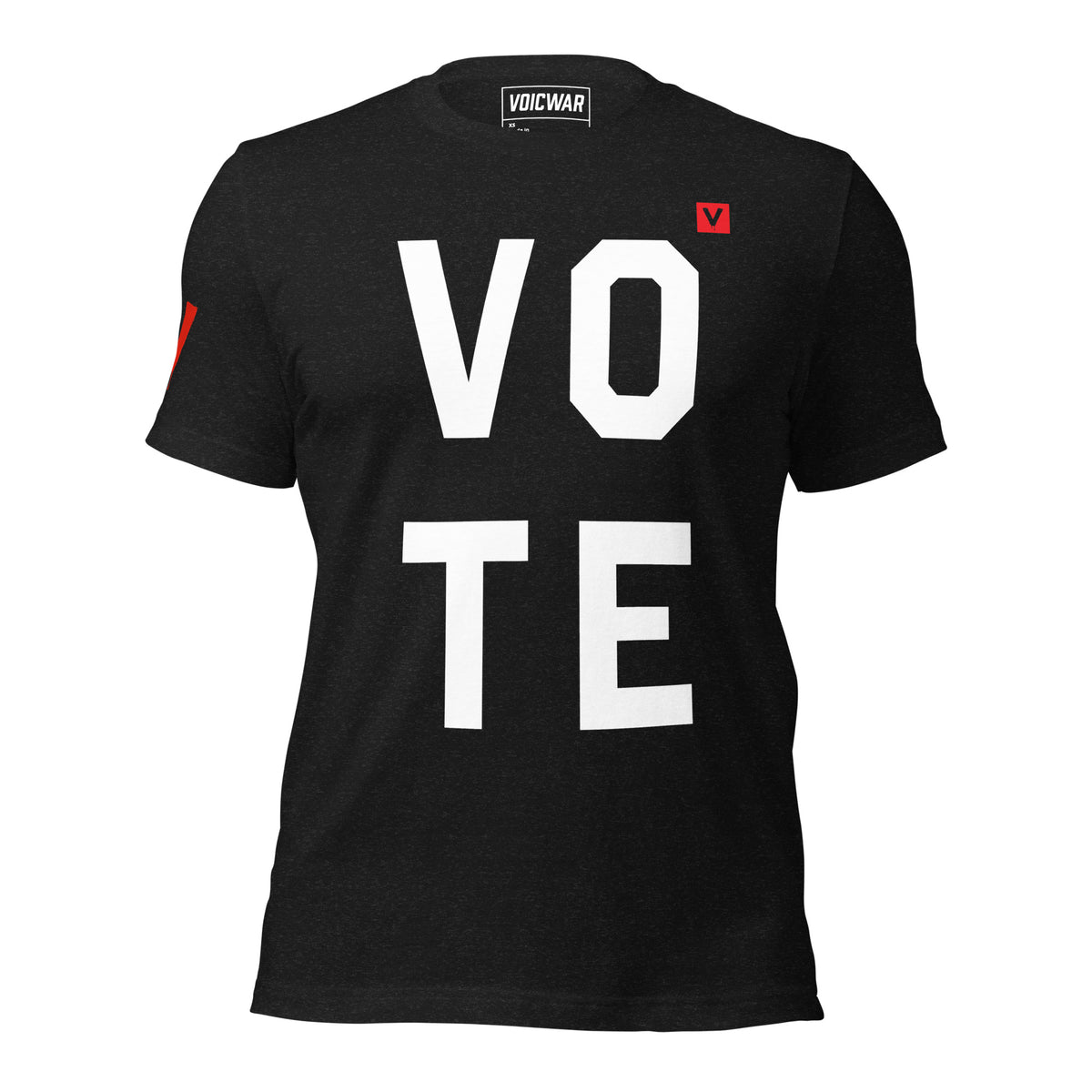 Vote Stack bold stacked-letter voting protest t-shirt by VOICWAR