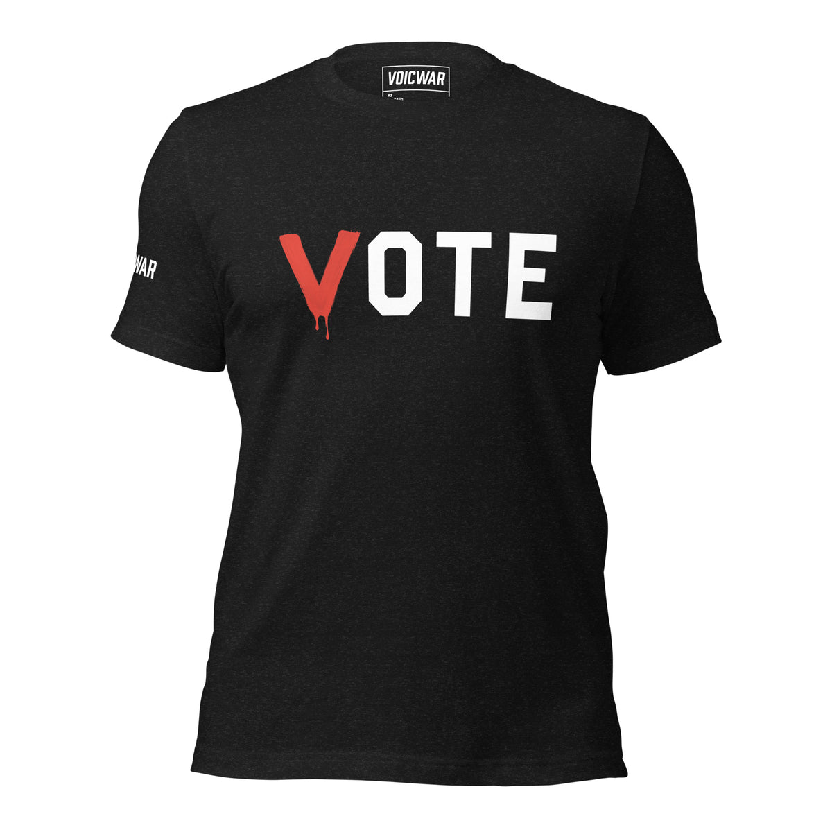 V-Drip Vote red dripping V voting protest t-shirt by VOICWAR