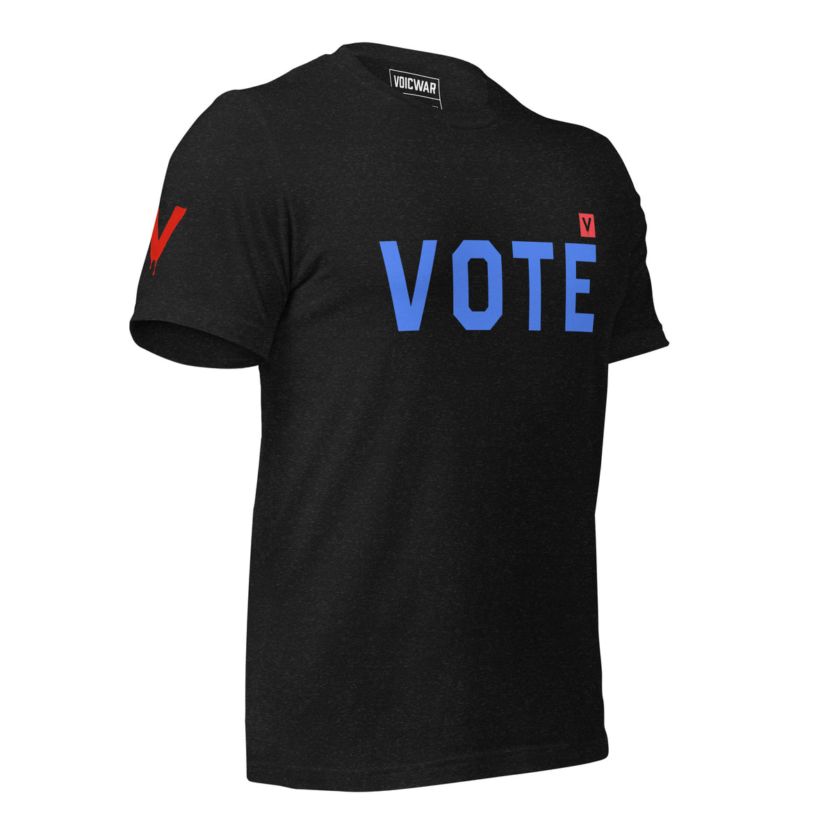 Blue VOTE get-out-the-vote protest t-shirt by VOICWAR