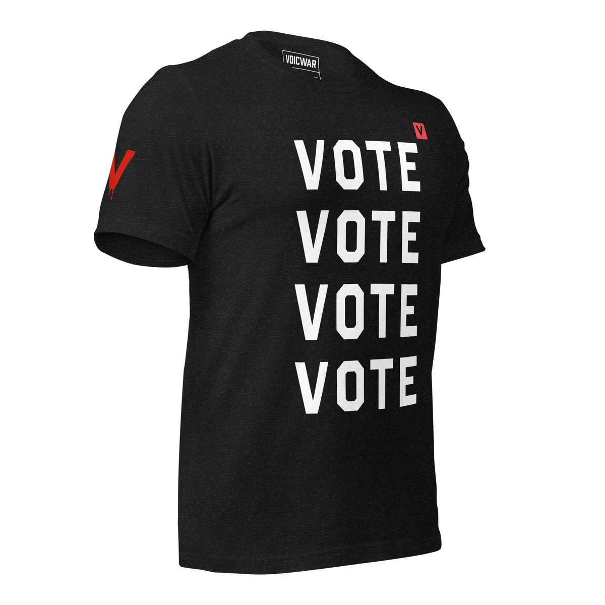 Vote Vote Vote repeated-word voting protest t-shirt by VOICWAR