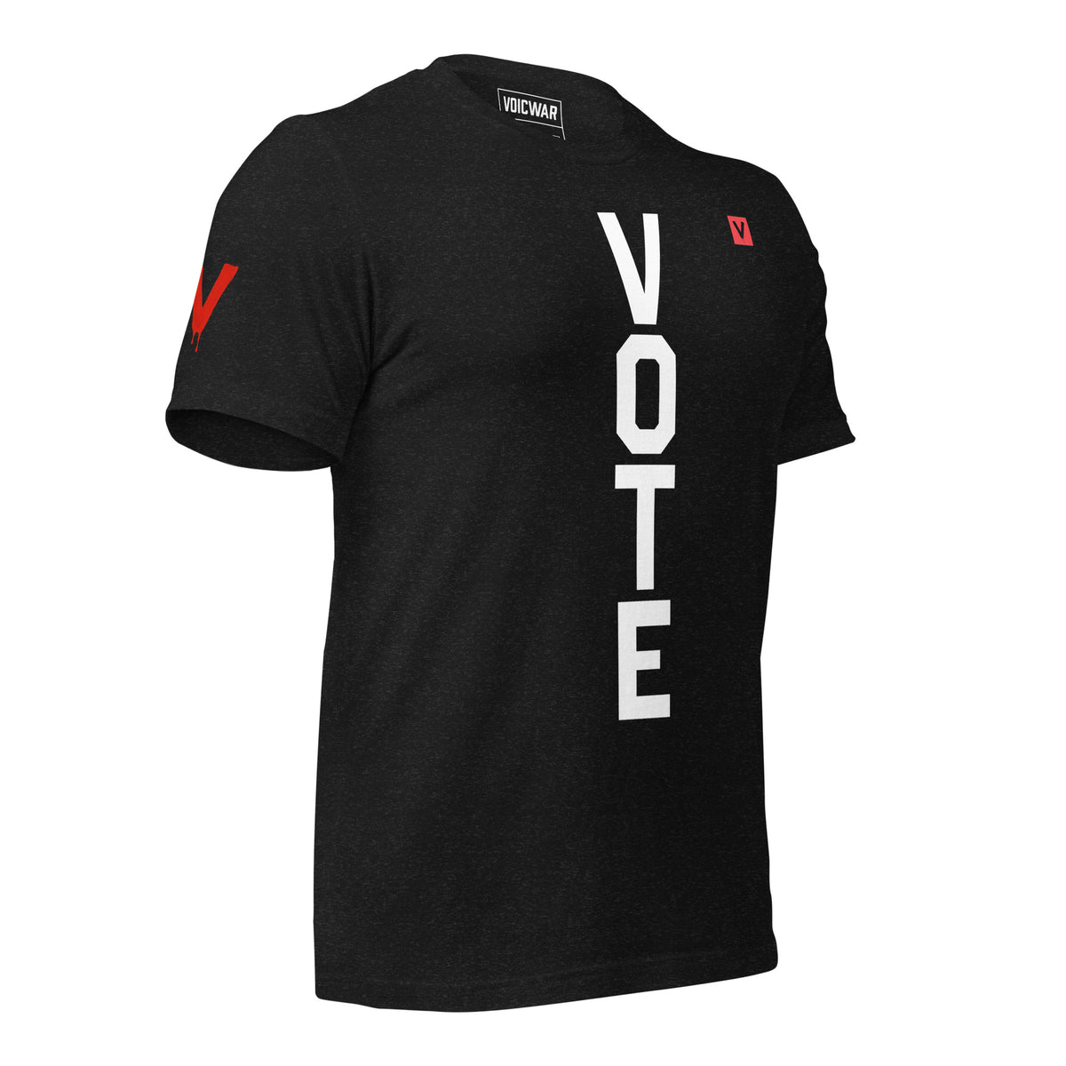Vote Tower vertical-letter voting protest t-shirt by VOICWAR