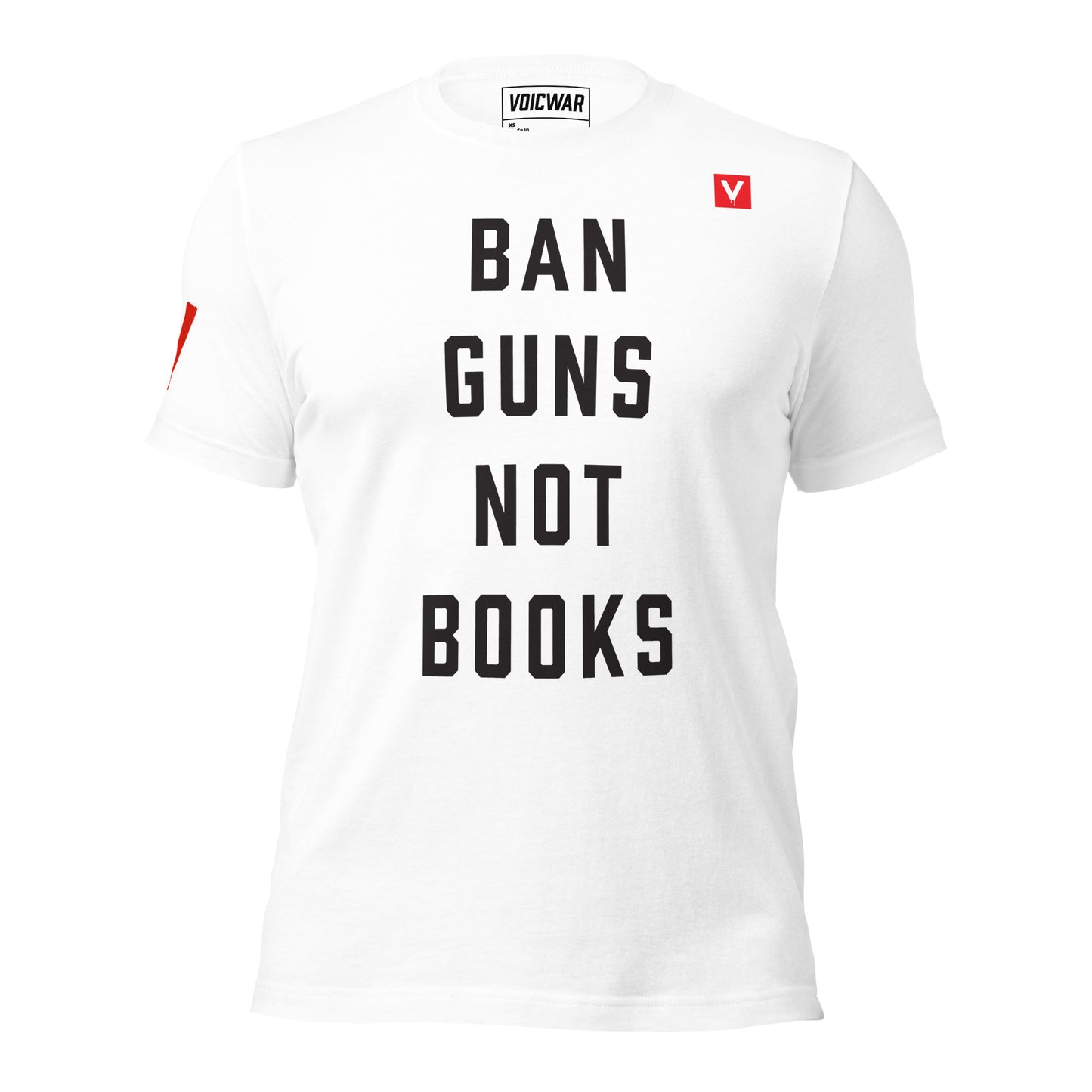 Ban Guns Not Books gun control censorship protest t-shirt — VOICWAR