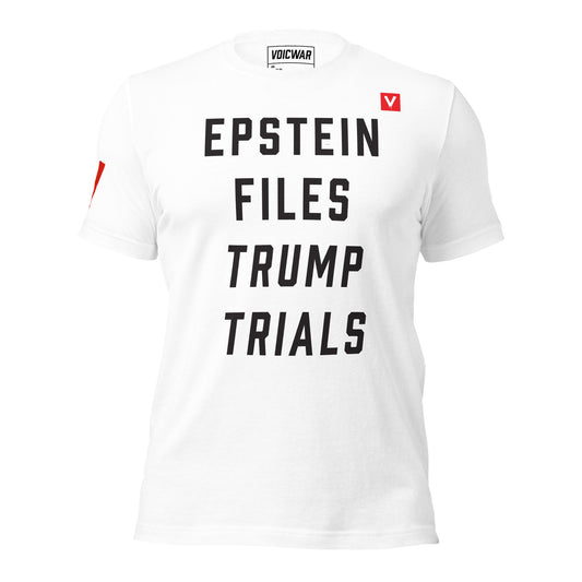Epstein Files Trump Trials accountability protest t-shirt — VOICWAR