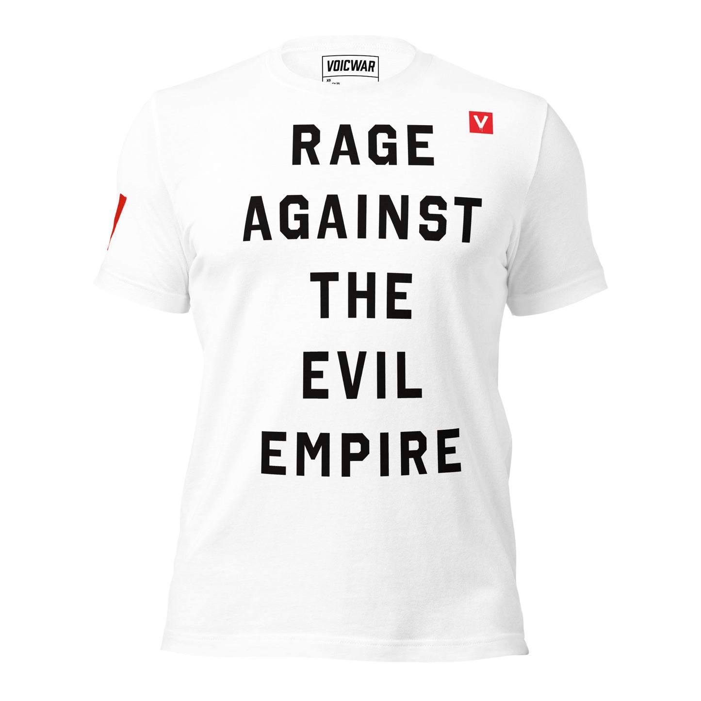 Rage Against the Evil Empire anti-authoritarian rock protest t-shirt — VOICWAR