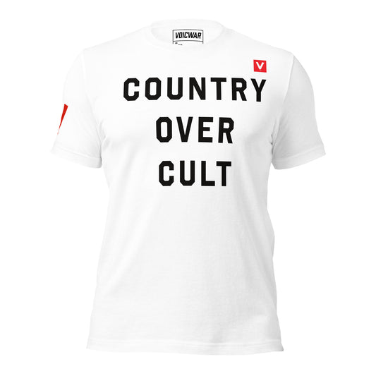 Country Over Cult anti-MAGA democracy protest t-shirt — VOICWAR
