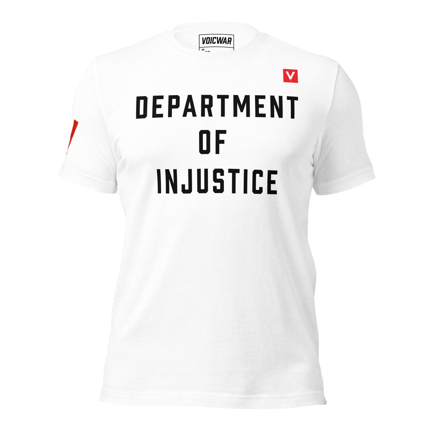 Dept of Injustice DOJ accountability satire protest t-shirt — VOICWAR