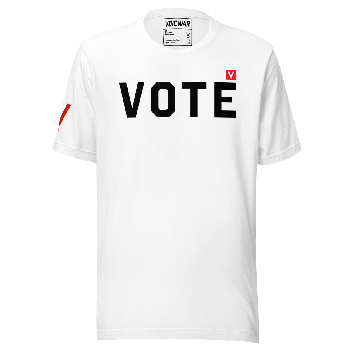VOTE minimalist get-out-the-vote protest t-shirt by VOICWAR