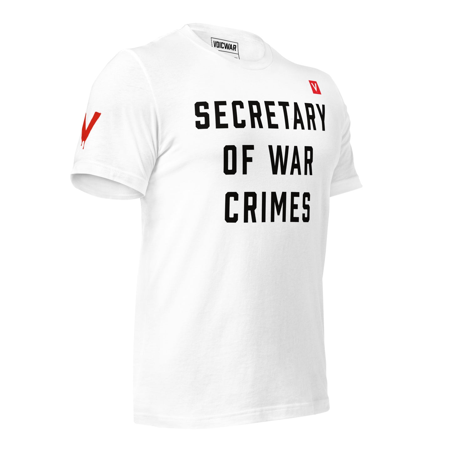 Secretary of War Crimes cabinet accountability satire protest t-shirt — VOICWAR