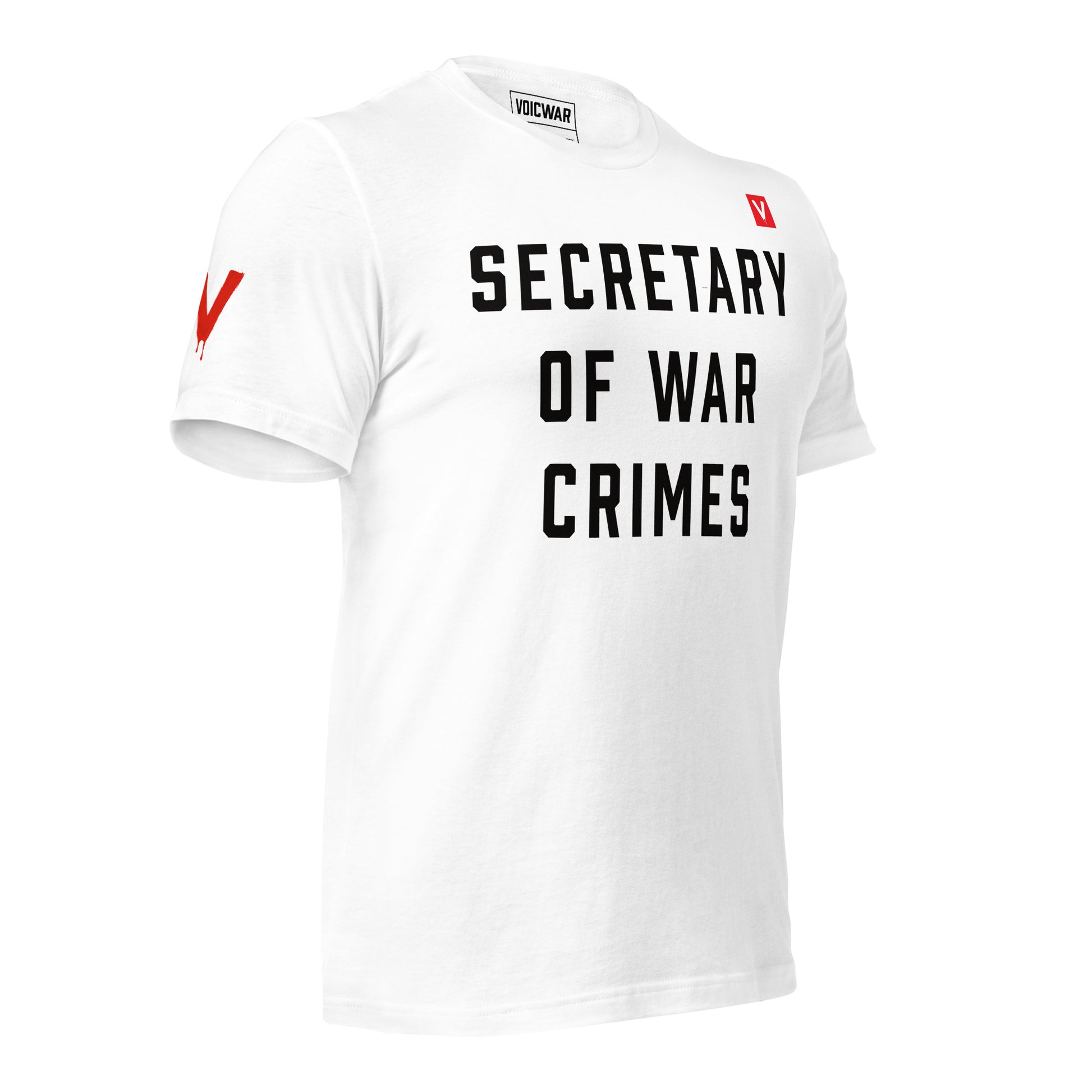 Secretary of War Crimes cabinet accountability satire protest t-shirt — VOICWAR