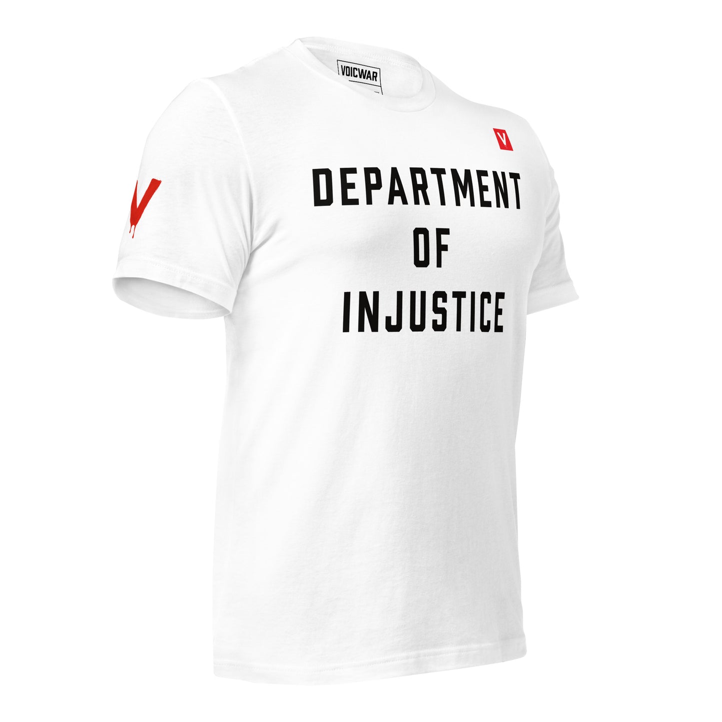 Dept of Injustice DOJ accountability satire protest t-shirt — VOICWAR
