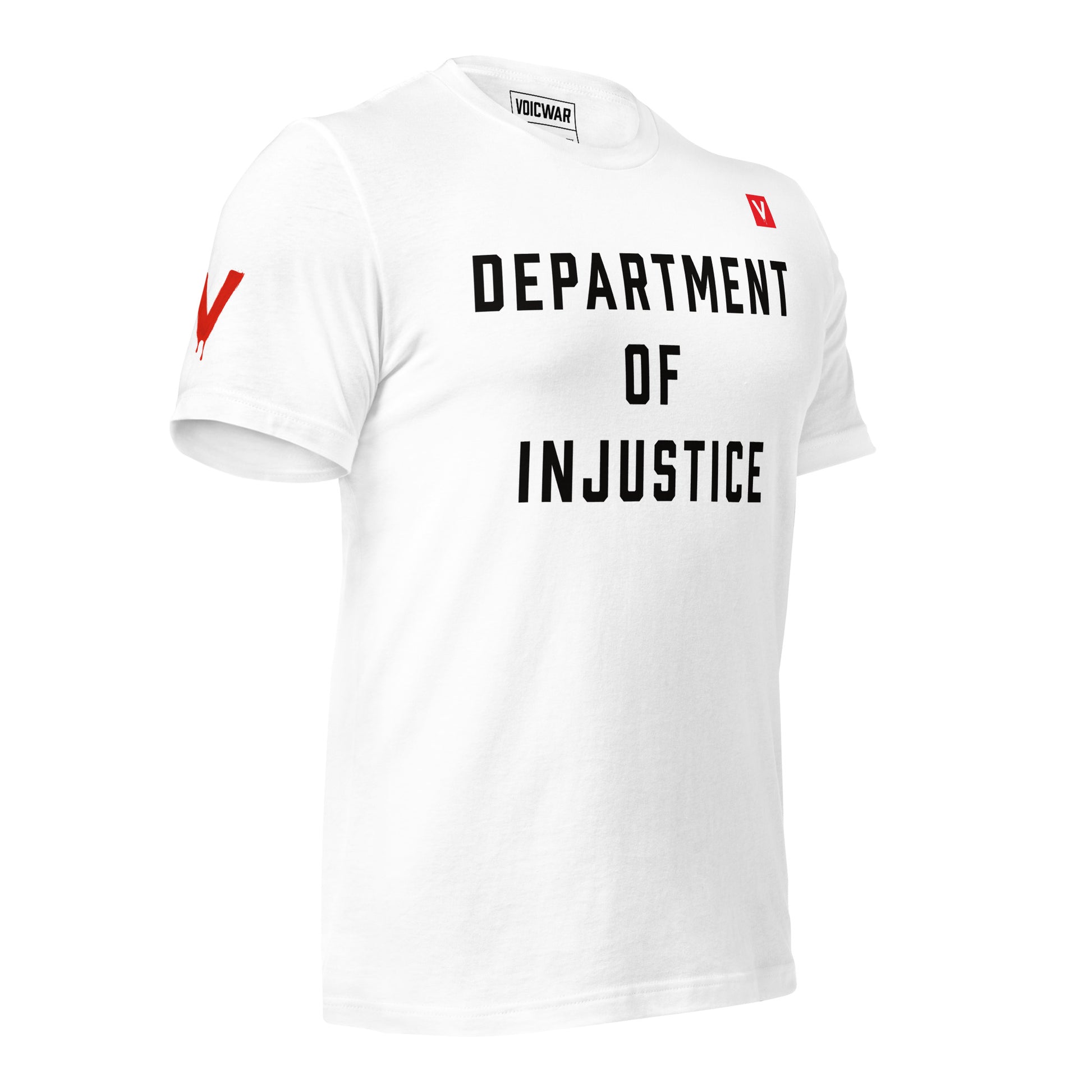 Dept of Injustice DOJ accountability satire protest t-shirt — VOICWAR