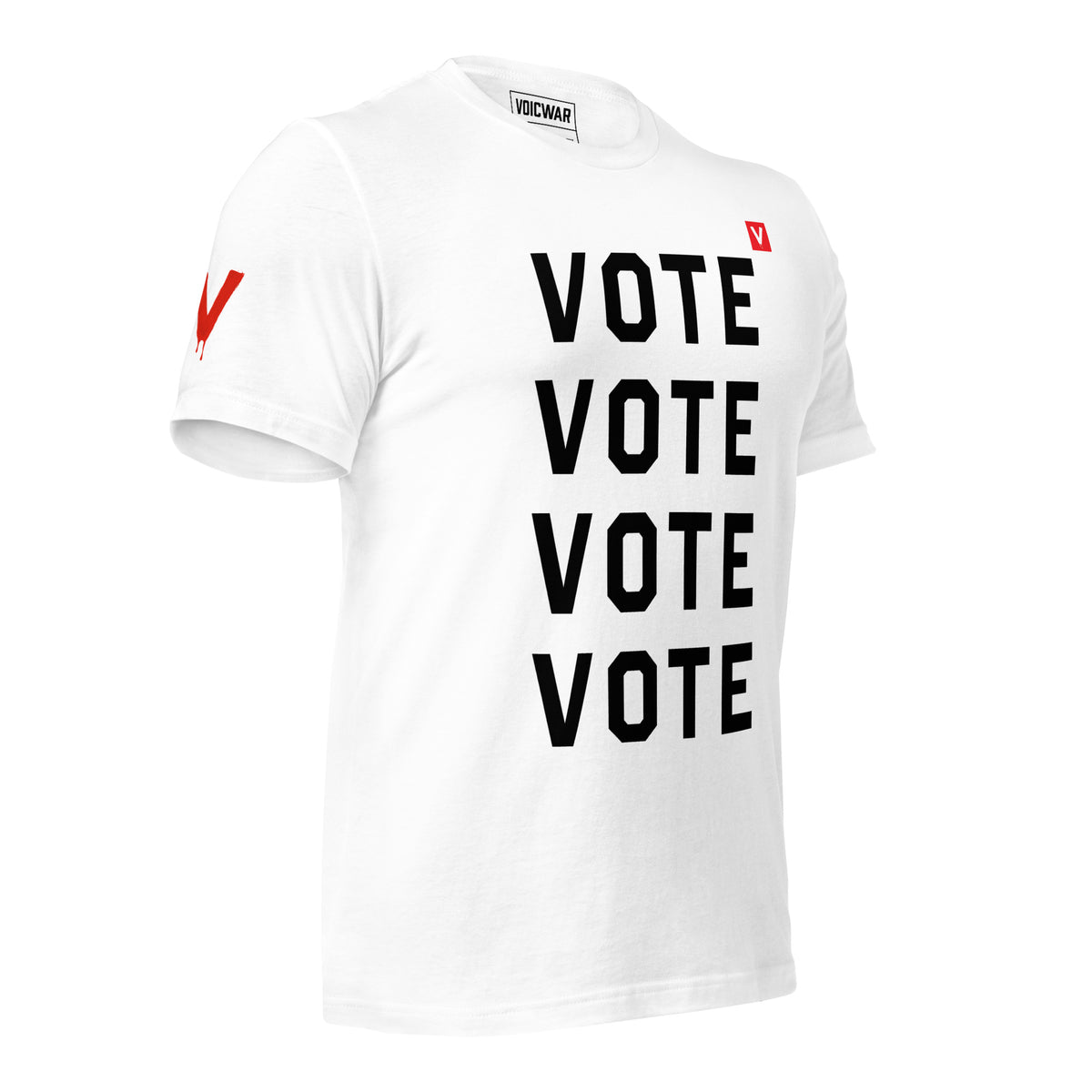 Vote Vote Vote repeated-word voting protest t-shirt by VOICWAR
